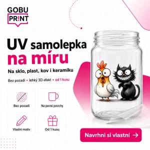 Samolepka UV DTF s vlastním motivem